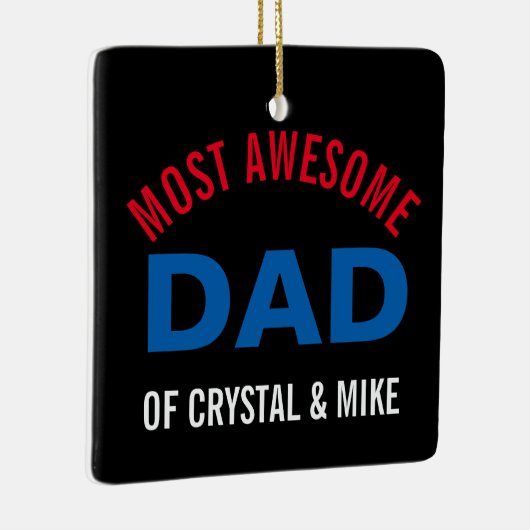 Aangepaste Geweldige moederkool voor vader Keramisch Ornament (Rechts)