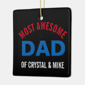 Aangepaste Geweldige moederkool voor vader Keramisch Ornament (Links)