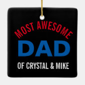 Aangepaste Geweldige moederkool voor vader Keramisch Ornament (Achterkant)