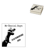 Aangepaste Geweldige taak voor T-Rex-leraren Rubberstempel (Gestempeld)