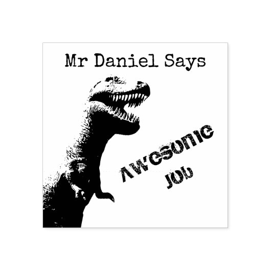 Aangepaste Geweldige taak voor T-Rex-leraren Rubberstempel (Afrduk)