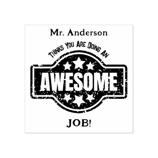 Aangepaste Geweldige taakomschrijving Rubberstempel (Afrduk)