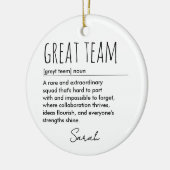 Aangepaste geweldige teamdefinitie Gepersonaliseer Keramisch Ornament (Links)