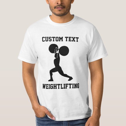 Aangepaste gewichten t-shirt (Voorkant)