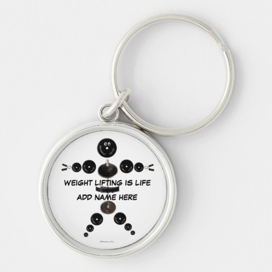 Aangepaste Gewichtheffen Fun Sleutelhanger (Voorkant)
