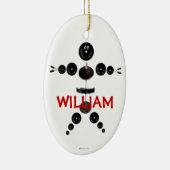 Aangepaste gewichtheffer Cartoon Keramisch Ornament (Rechts)