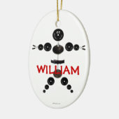 Aangepaste gewichtheffer Cartoon Keramisch Ornament (Links)