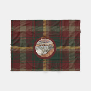 Aangepaste gez Familie Kat Esdoornblad Plaid Katje Fleece Deken