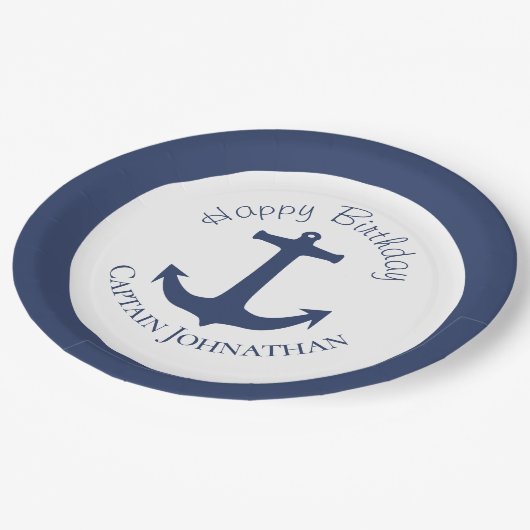 Aangepaste gezagvoerdersnaam voor bootveranker papieren bordje (Gekanteld)