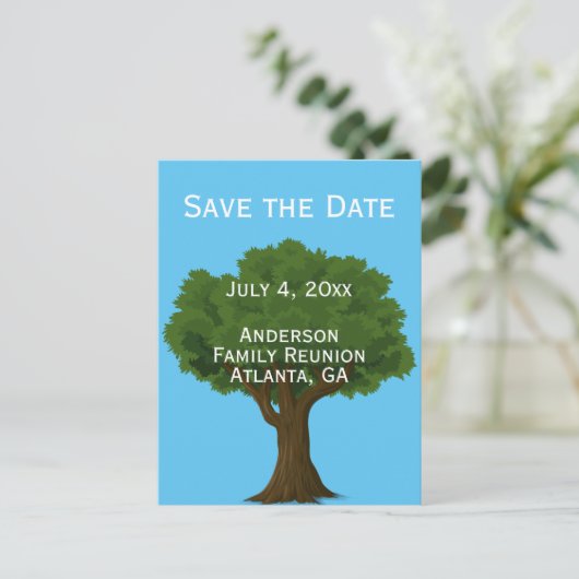 Aangepaste gezamenlijke familiereünie Save the Dat Aankondigingskaart (Staand voorkant)