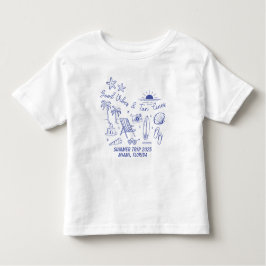 Aangepaste gezamenlijke zomervakantie aan het stra kinder shirts