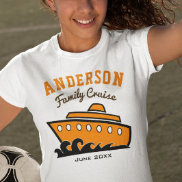 Aangepaste gezamsnaam Cruise Vakantie T-shirt