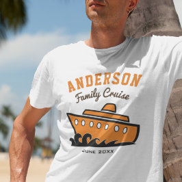 Aangepaste gezamsnaam Cruise Vakantie T-shirt