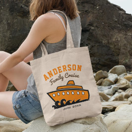 Aangepaste gezamsnaam Cruise Vakantie Tote Bag
