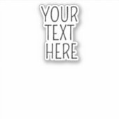 Aangepaste Gezegden voor favoriete tekst van perso Sticker (Voorkant)