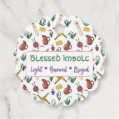 Aangepaste Gezegende Imbolc Licht Vernieuwing Brig Bedankjes Labels (Achterkant)