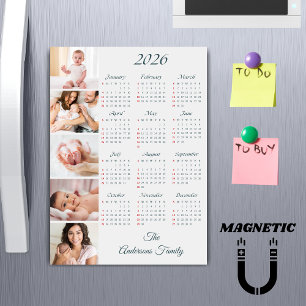 Aangepaste gezelfamiliefotocollage 2026 Agenda Mag