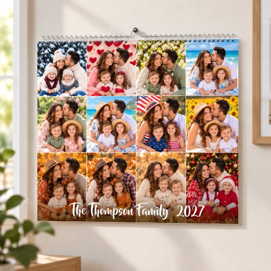 Aangepaste gezelfamilieherinneringenkalender kalender