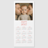 Aangepaste gezelfoto 2027 magnetische kalender (Voorkant)