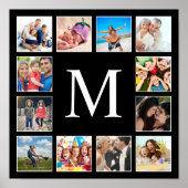 Aangepaste gezelfoto-collage gepersonaliseerd zwar poster (Voorkant)