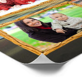 Aangepaste gezelfoto-collage Strand zonsondergang Poster (Hoek)