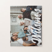Aangepaste gezelfoto tekst legpuzzel (Verticaal)
