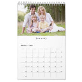 Aangepaste gezelfotominimalist 2027-agenda kalender (Jan 2027)