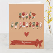 Aangepaste gezellige ASL Prettig Kerstfeest Kaart (Gele Bloem)