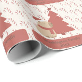 Aangepaste gezellige capybara kerst cadeaupapier (Rol Hoek)