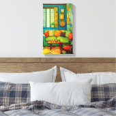 Aangepaste gezellige woonkamer scène schilderij canvas afdruk (Insitu (Slaapkamer))