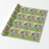 Aangepaste gezelschap foto cadeaupapier (Uitgerold)