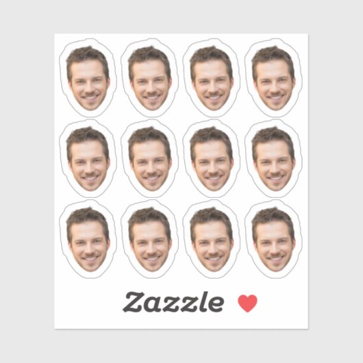 Aangepaste gezicht 30 40e verjaardagsfeestjes cade sticker (Vel)