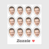 Aangepaste gezicht 30 40ste verjaardagsfeestjes ca sticker (Vel)