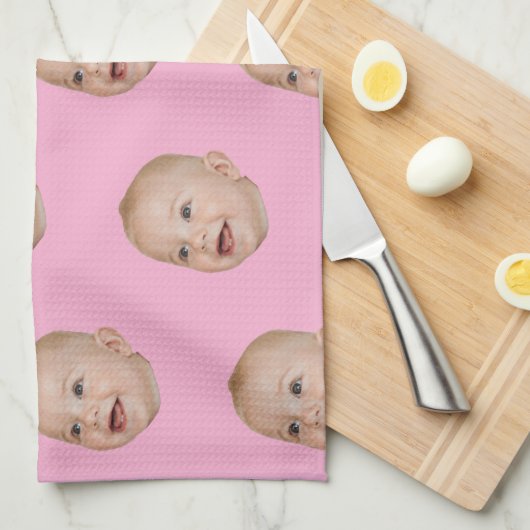 Aangepaste gezicht bakken cadeau gepersonaliseerde theedoek (Quarter Fold)