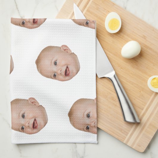 Aangepaste gezicht bakken cadeau gepersonaliseerde theedoek (Quarter Fold)