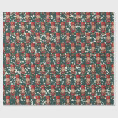 Aangepaste Gezicht Foto Kerst Notenkraker Gift Wra Cadeaupapier (Vlak)