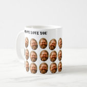 Aangepaste Gezicht Gepersonaliseerde Tekst met Afb Koffiemok (Voorkant links)