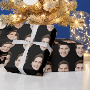 Aangepaste gezicht gepersonaliseerde verjaardag br cadeaupapier