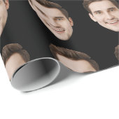 Aangepaste gezicht gepersonaliseerde verjaardag br cadeaupapier (Rol Hoek)