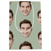 Aangepaste gezicht gepersonaliseerde verjaardag br medium cadeauzakje (Voorkant)