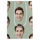 Aangepaste gezicht gepersonaliseerde verjaardag br medium cadeauzakje (Achterkant)