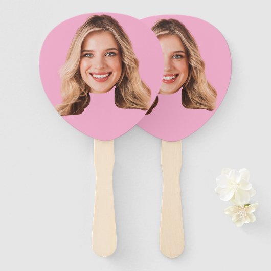 Aangepaste Gezicht Hand Fan | Grappig vrijgezellen Handwaaier (Voorkant en achterkant)
