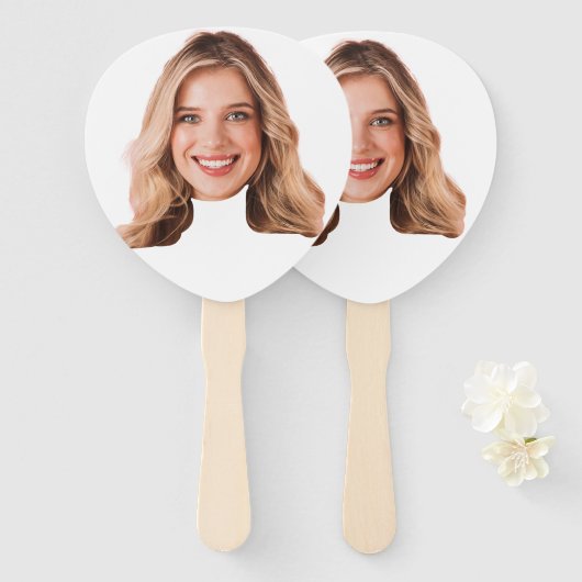 Aangepaste Gezicht Hand Fan | Grappig vrijgezellen Handwaaier (Voorkant en achterkant)