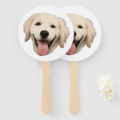 Aangepaste Gezicht Hond Cutout Bachelorette Party Handwaaier (Voorkant en achterkant)