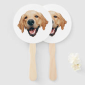 Aangepaste Gezicht Hond Papa Nieuwe Papa Partij Ve Handwaaier (Voorkant en achterkant)