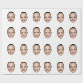 Aangepaste gezicht inpakpapier gepersonaliseerd ca (Vlak)