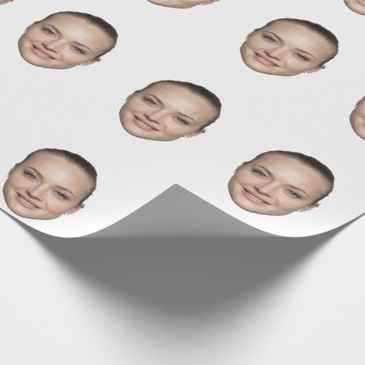 Aangepaste gezicht inpakpapier gepersonaliseerd ca (Hoek)