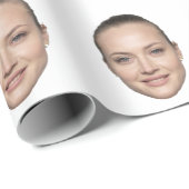 Aangepaste gezicht inpakpapier gepersonaliseerd ca (Rol Hoek)