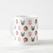 Aangepaste Gezicht Mok, Aangepaste Foto mok, Famil Koffiemok (Voorkant links)