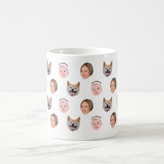 Aangepaste Gezicht Mok, Aangepaste Foto mok, Famil Koffiemok (Center)
